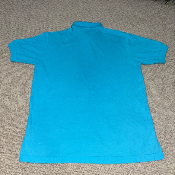 Vintage 1980s Levi's Men's Polo in a classic blue. Large. - Picture 4 of 7